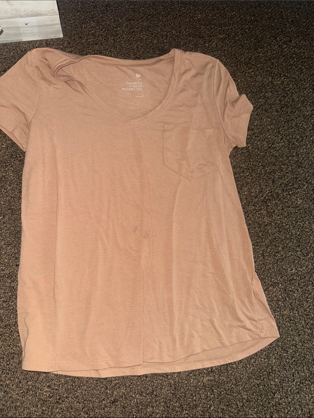 Kohl's Women's V-Neck Pocket Tee - Dusty Rose